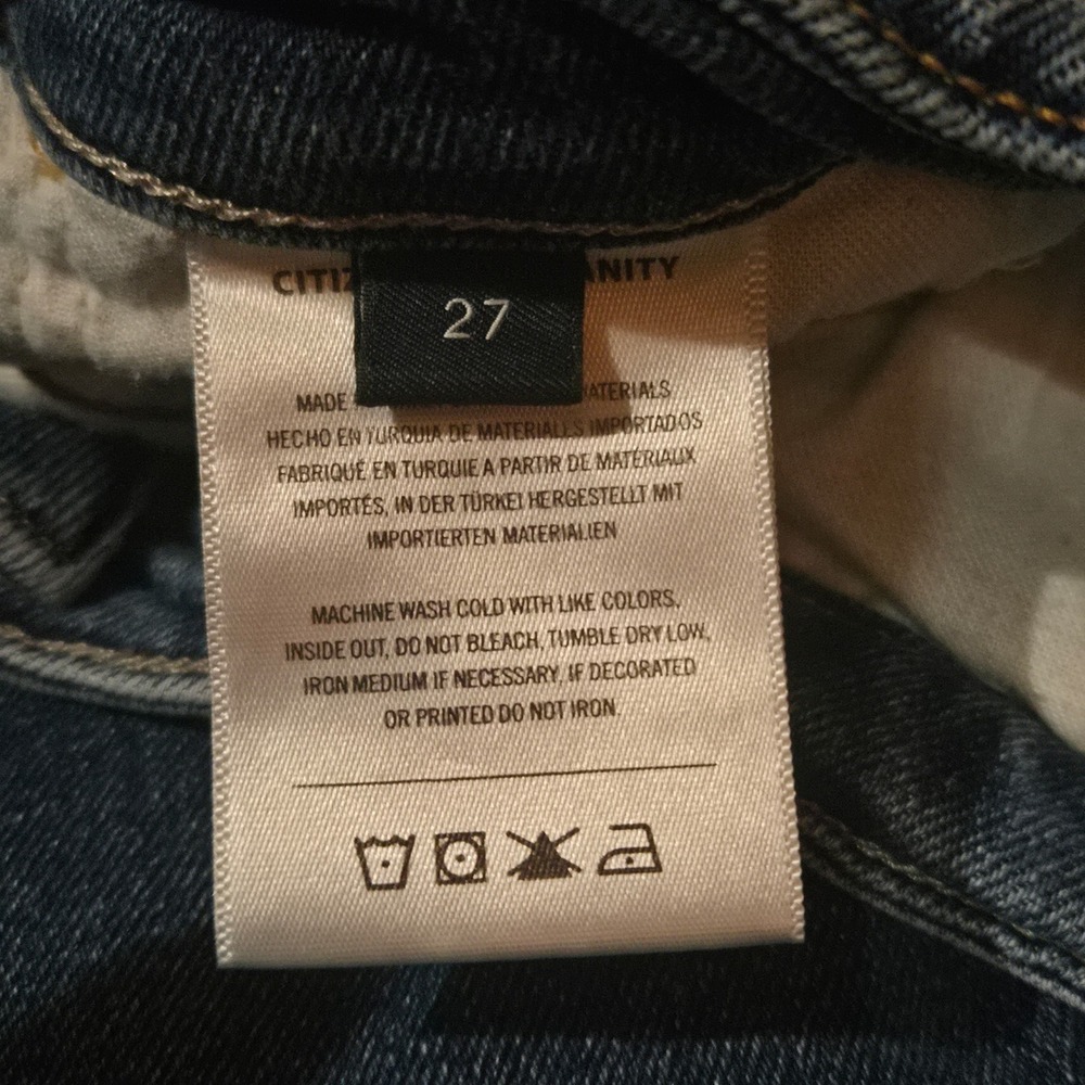 Citizens of Humanity Zurie High Rise Straight Leg Jeans Blue 2170-1549 Size 27 - Picture 6 of 8